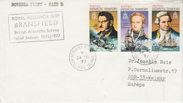 British Antarctic Territory (BAT) Cover Ca RRS Bransfield Ca Rothera Point Adelaide Island 24 FE 1975 (58265) - Brieven En Documenten