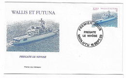 3 MN - MARINE NATIONALE - EV   FREGATE LE NIVOSE WALLIS ET FUTUNA  1er JOUR DU TIMBRE SEPTEMBRE 2003 - Brieven En Documenten