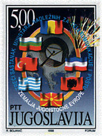 56970 MNH YUGOSLAVIA 1998 3 REUNION DE LOS MINISTROS DE CORREOS - Oblitérés