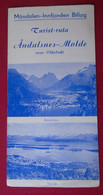 DEL009.1 Tourism Brochure - Timetable  - Andalsnes -Molde Over Vikelbukt  Bus And Ferry  1958  Norge Norway - Europe