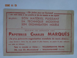 BUVARD BLOTTING PAPER  PAPETERIES CHARLES MARQUES VILLEURBANNE 69 RHONE - Papeterie