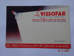 BUVARD BLOTTING PAPER  ELECTRICITE LAMPE LA VISSOFAR REFLECTEUR ARGENTE VISSEAUX - Electricity & Gas