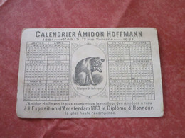 1884 - Calendrier Amidon HOFFMANN - Petit Format : ...-1900