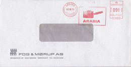 Denmark FOG & MØRUP Sydmarken 46, Slogan ' Arabia' SØBORG 'D 2263' 1974 Meter Cover Freistempel Brief - Maschinenstempel (EMA)