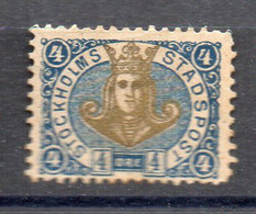 T14 - SVEZIA ,  , Stockholm Stadpost Local Stamp 4 Ore  Senza Gomma - Local Post Stamps