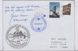 Spitsbergen Cover 10J Koldeway Station Signature Station Manager Ca Alesund 20.08.2002 (LO194A) - Scientific Stations & Arctic Drifting Stations