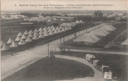 WW1 - FRANCE - PRES LE TREPORT - BRITISH ARMY CAMP - AMBULANCES - Guerra 1914-18