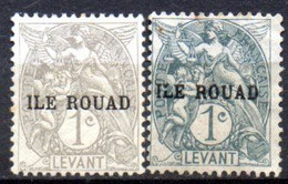 Rouad: Yvert N° 4/4a*; Type "Blanc" - Unused Stamps