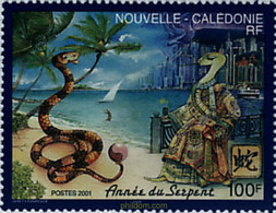 74970 MNH NUEVA CALEDONIA 2001 AÑO LUNAR CHINO - AÑO DE LA SERPIENTE - Used Stamps
