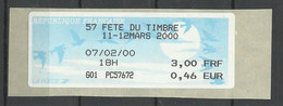 Vignette D'affranchissement Oiseaux De Jubert 0,46 Fête Du Timbre Thionville 11/3/2000 Neuve  B/TB Voir Scan Soldé ! ! ! - Neufs