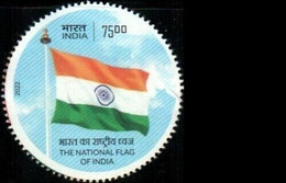 INDIA 2022 JOURNEY OF THE NATIONAL FLAG ODD / UNUSUAL ROUND Stamp MNH - Ungebraucht