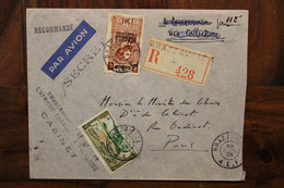Congo 1939 SECRET Gouvernement General De L'Afrique Equatoriale Française Cabinet France Air Mail Cover Reco Rare !!! - Lettres & Documents