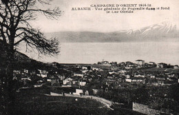 CAMPAGNE D'ORIENT - ALBANIE - Vue Générale De Pogradie - Dans Le Bon Le Lac D'Okvida Ou Okhisda - Albanie