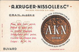 Buvard - A. KRUGER - NISSOLLE & Cie - ORAN-ALGÉRIE - A.K.N. Vin Confortable - V