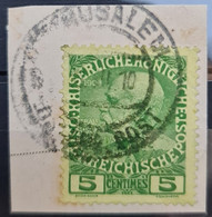 AUSTRIAN POST IN LEVANTE 1908 - JERUSALEM Cancel On CRETA Stamp (ANK 17) - Oriente Austriaco