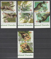 Rumänien Roumanie 2022 Wildtiere An Der Donau Vögel Otter Maus Kehrdruck Tete Beche Gestempelt Used Auflage: 820 Stk.RAR - Used Stamps