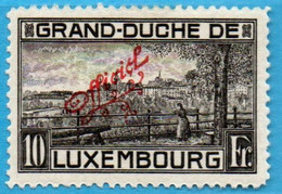 Luxemburg 1923 Service 10 Fr 1 Value Mh 2211.1210 - Servizio