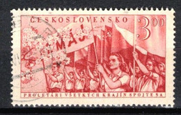 Tchécoslovaquie 1952 Mi 727 (Yv 636), Varieté, Position 47/1, Obliteré - Varietà & Curiosità