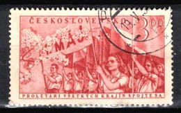 Tchécoslovaquie 1952 Mi 727 (Yv 636), Varieté, Position 7/1, Obliteré - Variedades Y Curiosidades