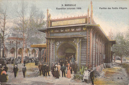 CPA France - Bouche Du Rhône - Marseille - Exposition Coloniale 1906 - Pavillon Des Forêts D'Algérie - Colorisée - M. O. - Exposiciones Coloniales 1906 - 1922