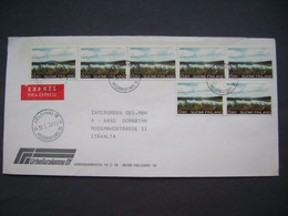 Finland Express Letter Helsinki - Dornbirn Austria 1978, Stamps CEPT 7x Autumn Scenery 0,9 M. Mi 808 - Lettres & Documents