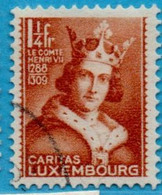 Luxemburg 1933 Caritas 1¾ Fr Count Henri IV, German Emperor 1 Value Cancelled - Oblitérés