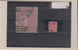FRANCE-VARIETES-TP N° 220-OB-SURCHARGE Déplaçée- TB- 1926 - Used Stamps