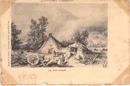 CPA France - Cantal - Le Puy Griou - Dessin De E. Tudot - Phototypie Bandel - Dos Non Divisé - Carte Papier Brun - Sonstige & Ohne Zuordnung