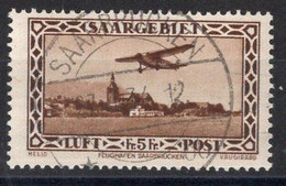 Sarre Timbre-poste Aérienne N°4 Oblitéré TB Cote 120€00 - Airmail