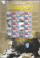 GB  STAMPEX Smilers Sheets  AUTUMN  2009 -    Royal Navy Warships - World War Ll - Smilers Sheets