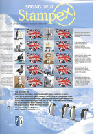 GB  STAMPEX Smilers Sheets   SPRING 2010 -    The ANTARTIC - Timbres Personnalisés