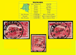 (°) BELGIAN CONGO / CONGO BELGE = NIANGARA CANCEL STUDY WITH 3 STAMPS [E] - Varietà E Curiosità