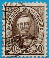 Luxemburg 1891, 50 C Adolf 1 Value Prf 11½x11 Cancelled 2211.1223 - 1906 Willem IV
