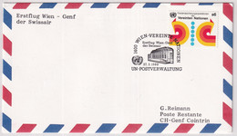 27.03.1989 - Erstflug WIEN - GENF Der Swissair - Nations Unies Frankatur - Other & Unclassified