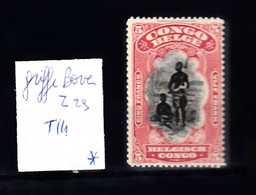 Congo Belge  Ocb Nr:  62 * MH Var 3 Centragelijn Bovenaan Z29 (zie Scan) - Unused Stamps