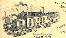 1919 Paris CHAUFAGE ECLAIRAGE FORCE ELECTRIQUE INDUSTRIE « AGAZ » Pour Voussac Allier  V.SCANS - 1900 – 1949