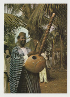 République De Guinée, Guinea Native Man With Traditional Music Instrument Vintage RPPc Photo Postcard (20262) - Guinée