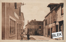 89 . Yonne .   Ligny   Le Chatel : Carrefour Des Trois Rois  Et Garage . - Ligny Le Chatel