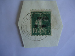 FRANCE USED  STAMPS LEVANT   1 PIASTES 20 PARA  CONSTANTINOPLE  GALATA 1912 - Otros & Sin Clasificación