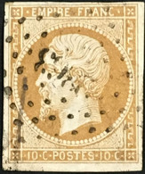 YT 13B LPC 2363 Rare Pacaudière (la) Loire (84) Indice 14 10c Bistre Brun 1853-60 France – 4ciel - 1853-1860 Napoleone III