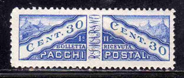 REPUBBLICA DI SAN MARINO 1928 PACCHI POSTALI PARCEL POST CENT. 30c MNH - Parcel Post Stamps