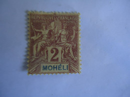 MOHELI FRANCE  COLONIES MLN  STAMPS   2C - Usados