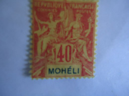 MOHELI FRANCE  COLONIES MLN  STAMPS   40C - Usati