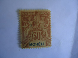 MOHELI FRANCE  COLONIES USED  STAMPS   30C - Oblitérés