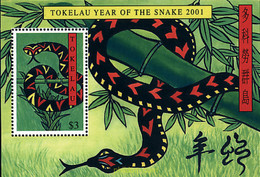 86465 MNH TOKELAU 2001 AÑO LUNAR CHINO - AÑO DE LA SERPIENTE - Tokelau