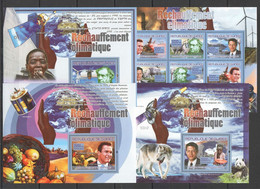 NS383 2007 GUINEA FAUNA ANIMALS FAMOUS PEOPLE GLOBAL WARMING 1KB+3BL MNH - Sin Clasificación