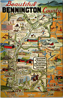 Vermont Pictorial Map Of Bennington County - Bennington