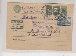 RUSSIA, 1936 MOSKVA MOSCOW Airmail Postal Stationery Cover To Austria - Cartas & Documentos