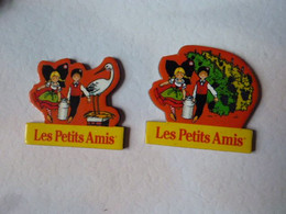 Lot Magnets Publicite LES PETITS AMIS Alsace Cigogne Fromage Munster Magnet - Deportes