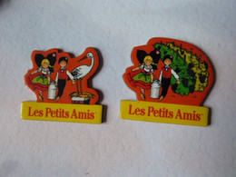 Lot Magnets Publicite LES PETITS AMIS Alsace Cigogne Fromage Munster Magnet - Sports